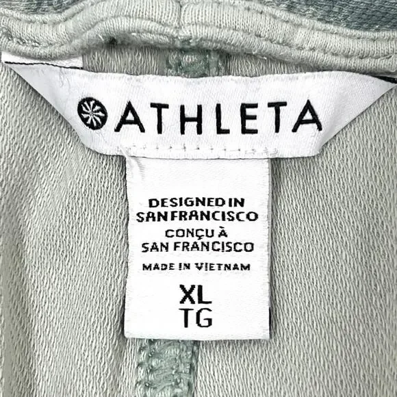 Athleta Farallon Jogger Pants Women's XL Fog Gray Green Camo Athletic Running - Picture 3 of 13